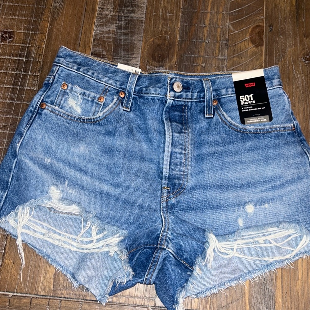 Levi 501 high rise shorts